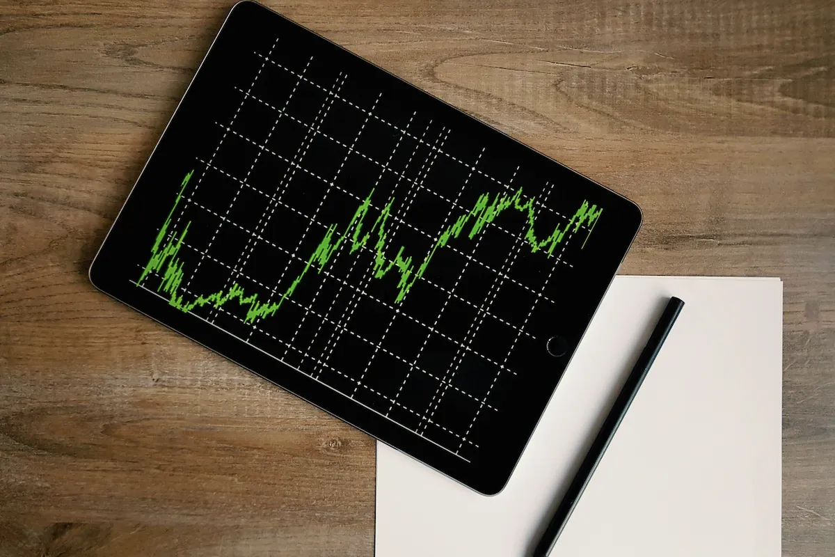 graph displayed on an ipad