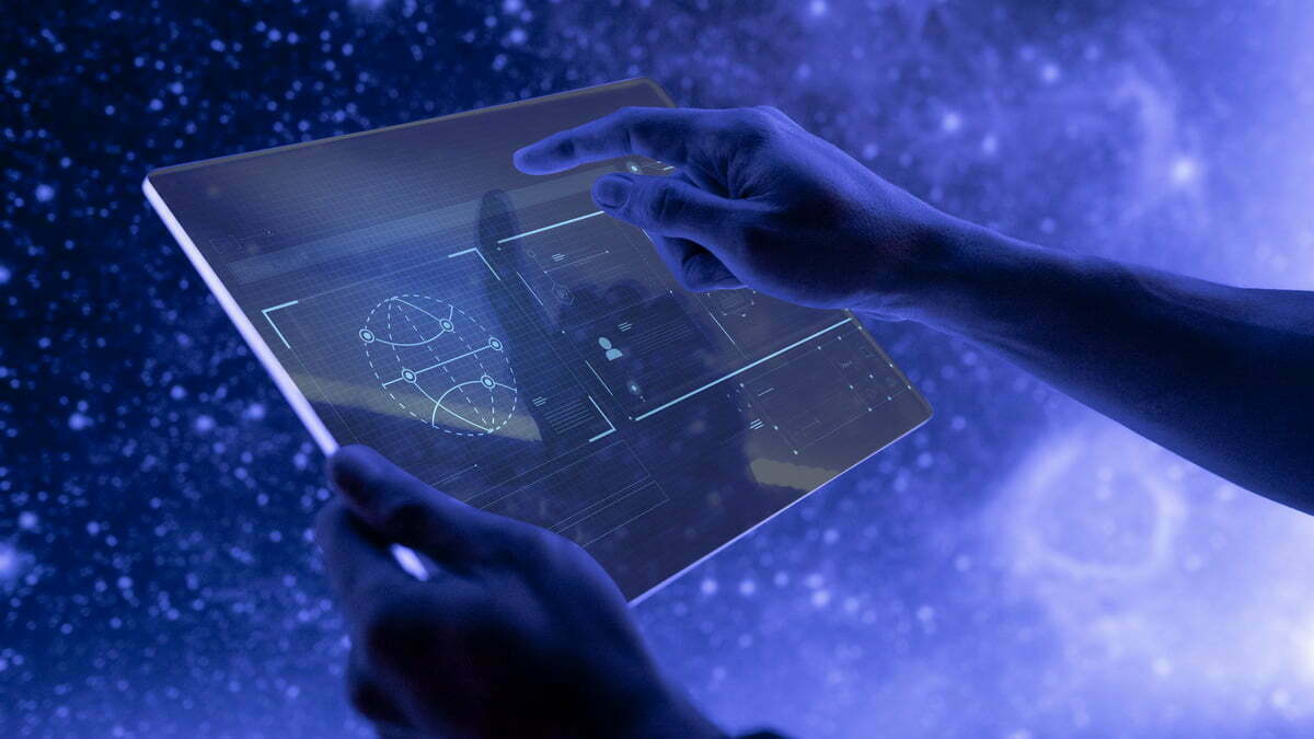 researcher-using-a-transparent-digital-tablet-screen-futuristic